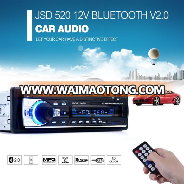 Autoradio Car Radio 12V Bluetooth V2.0 Car Audio Stereo In-dash 1 Din FM Aux Input Receiver SD USB MP3 MMC WMA Car Radio Player